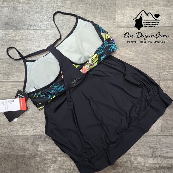Speedo Racerback Double Up Tankini Top Size L - Picture 7 of 7